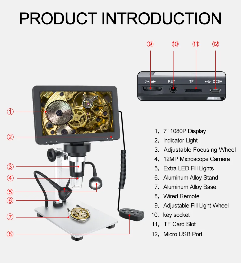 4. Larger LCD digital microscope 4. Larger LCD digital microscope