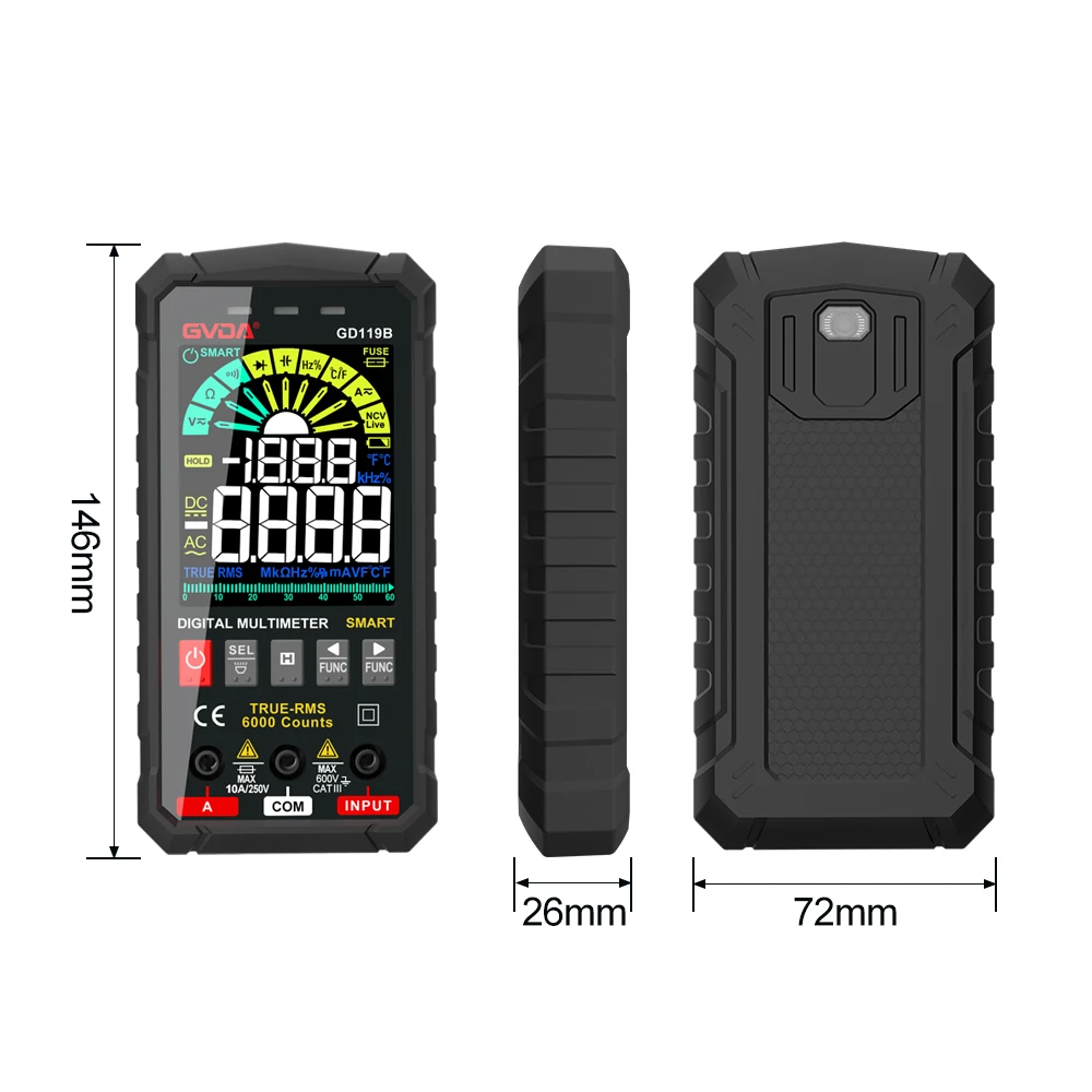 4 Digital multimter Product Size