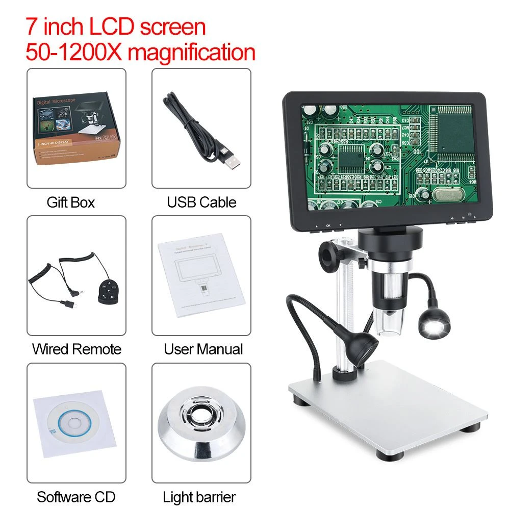 Polen klant bestelde 300pcs van 7.0inch grotere LCD digitale microscoop