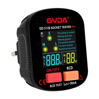 2024 Nieuwe aankomst GVDA GD101B SOCKET TESTER RCD GFCI NCV Test Outlet Teste...