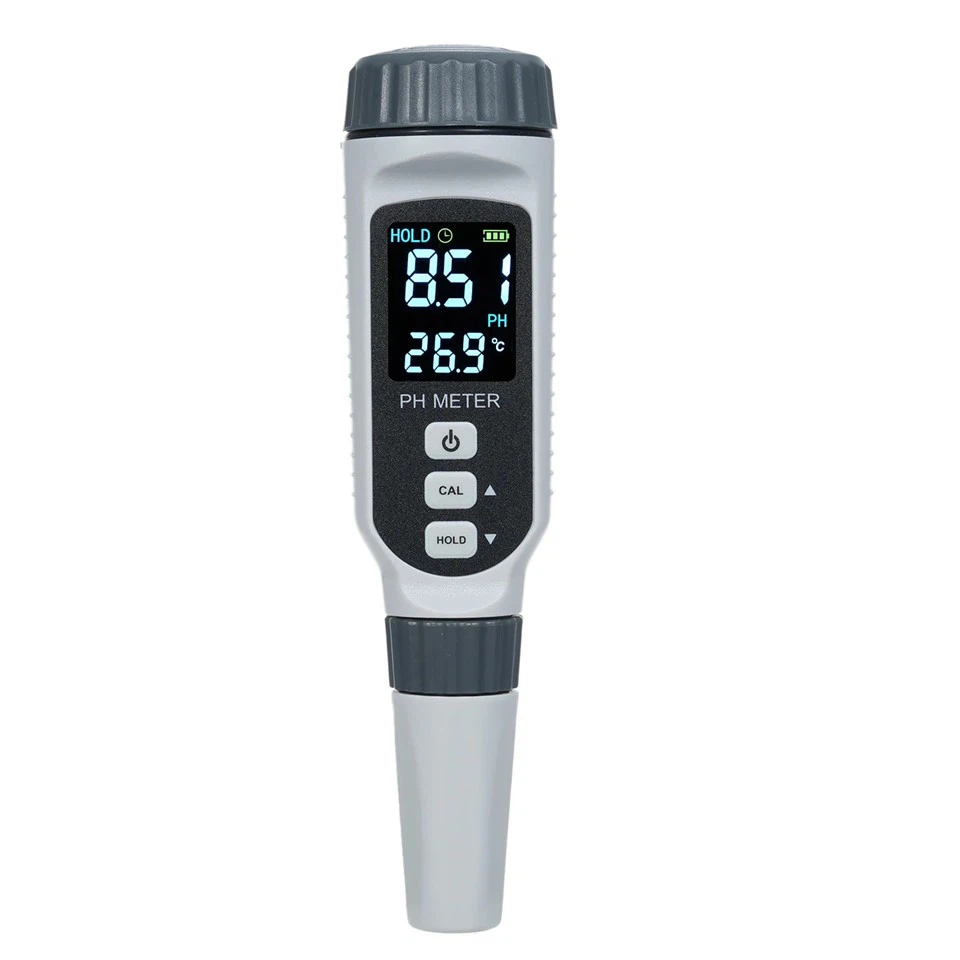 Oplaadbare kleuren-LCD PH-zuurgraadmeter
